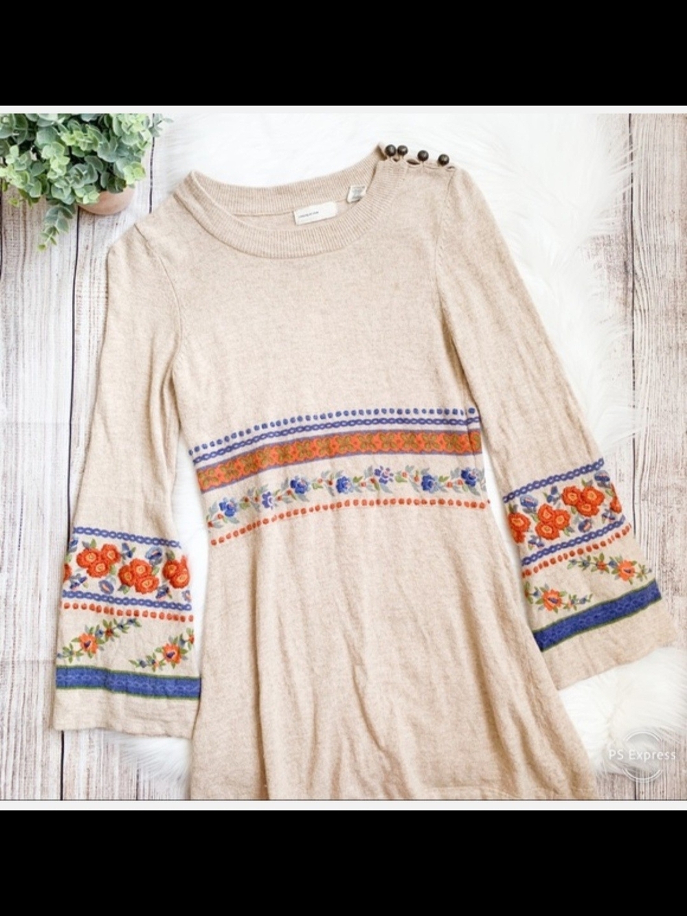 Anthropologie Sleeping On Snow Sweater Dress